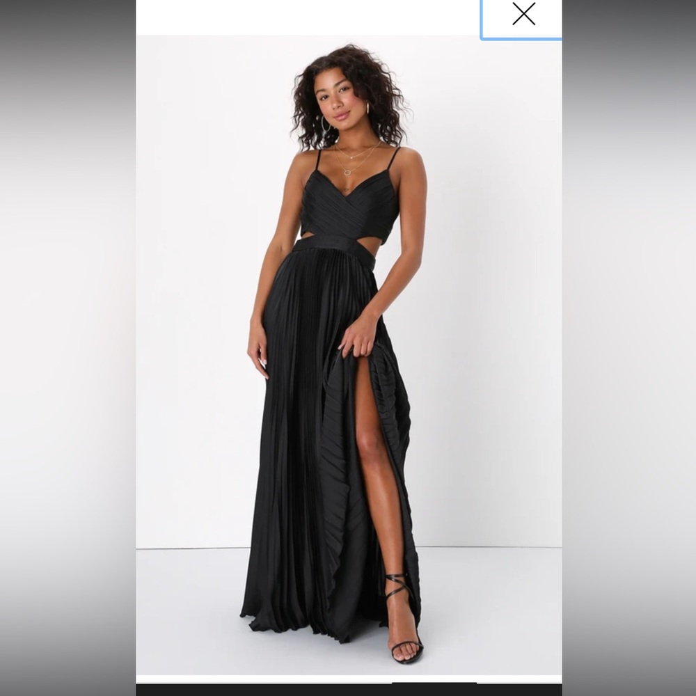 Lulu's Black Cutout Maxi Dress